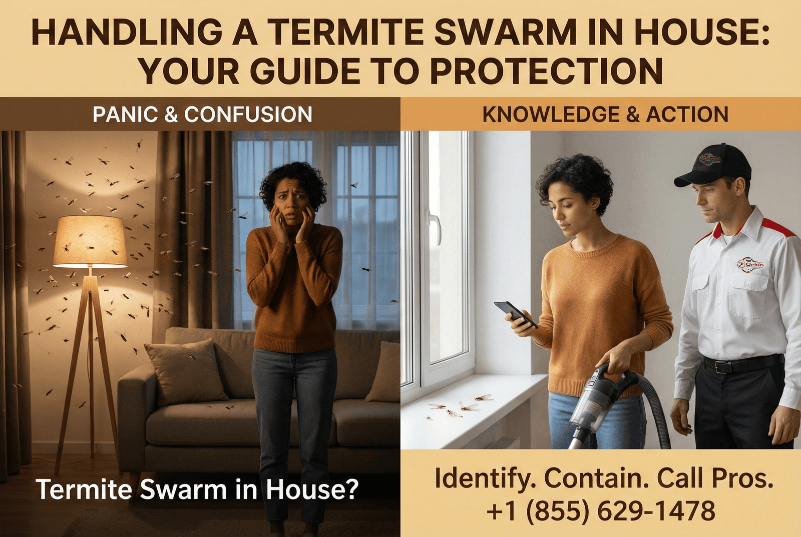 Termite Swarm in house