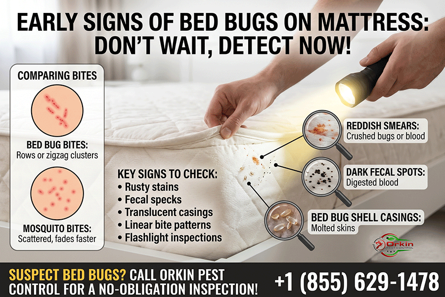 bed bugs on mattress