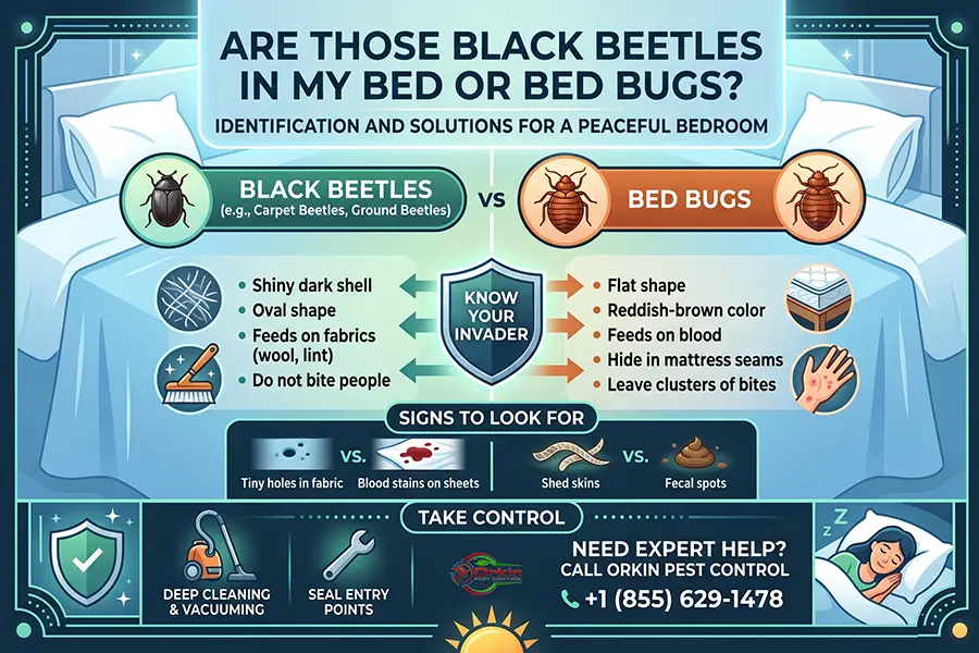 black beetles in my bed