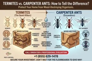 Termites vs. Carpenter Ants