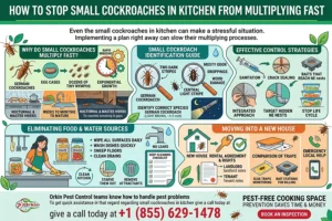 Small Cockroaches in Kitchen